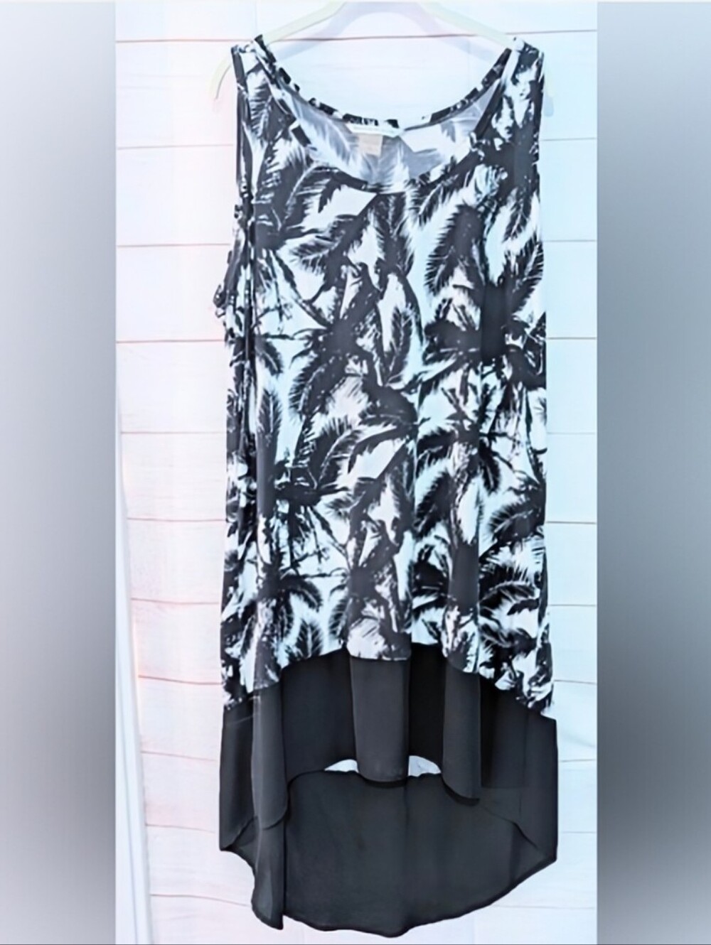 Euc Bianca Nygard Summer 🌞 Tropical Jungle Print High-Low Tank Dress Size 14